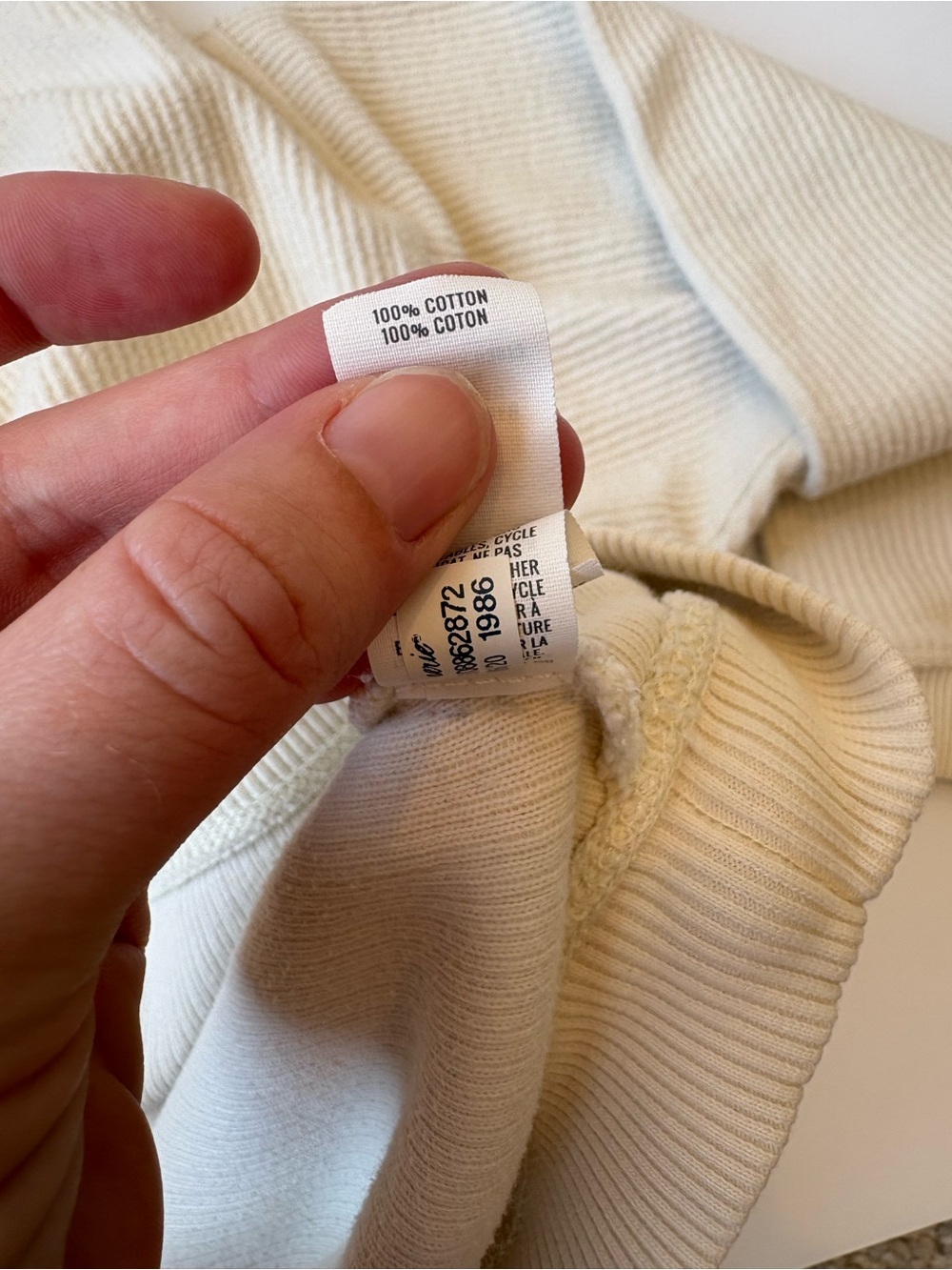 Aerie Off-White Ribbed Half-Zip Oversized Sweater Small - Picture 4 of 5